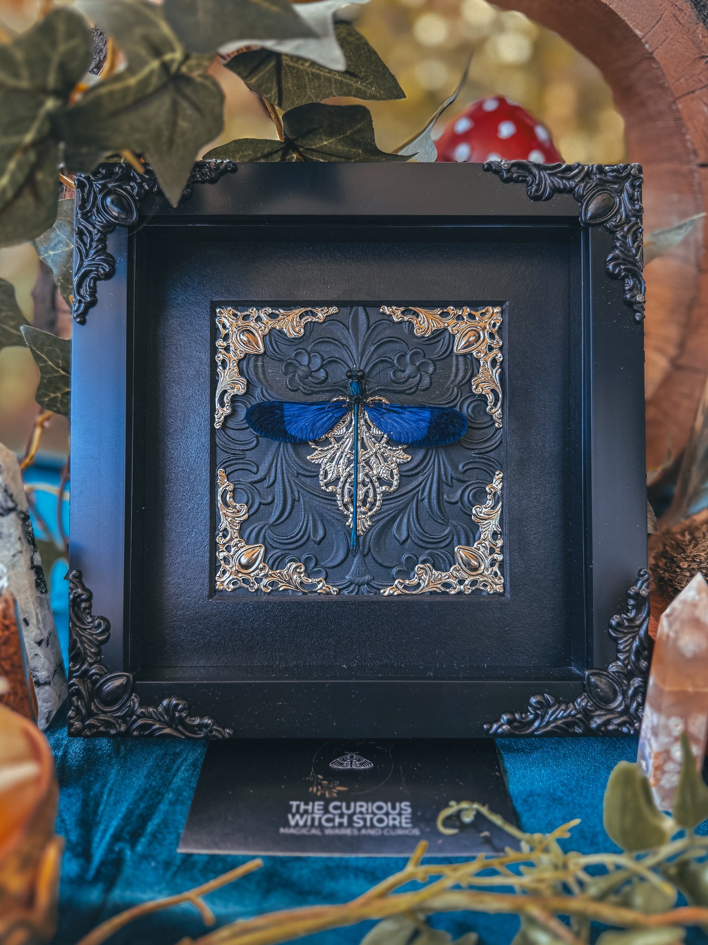 Blue Steam Glory Damselfly Silver - The Curious Witch Store
