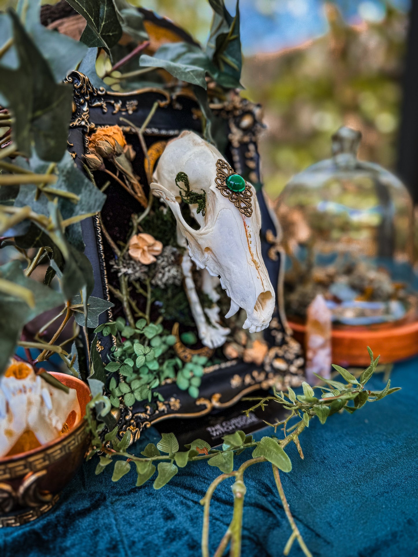 Overgrown Fox Skull - Rose - The Curious Witch Store