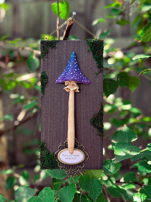Magic Mushroom - Handsculpted Mushroom Wall Plaque