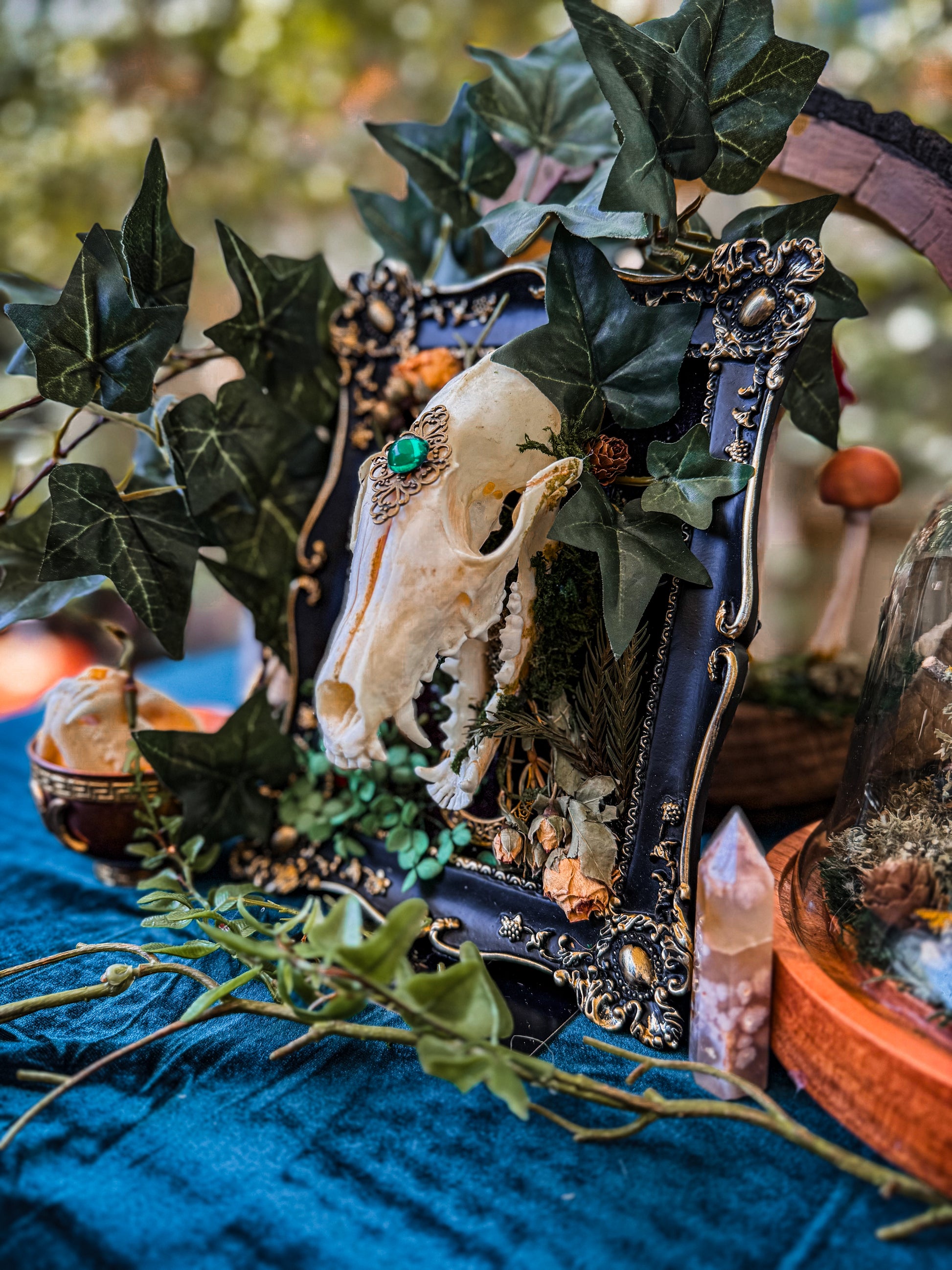 Overgrown Fox Skull - Rose - The Curious Witch Store