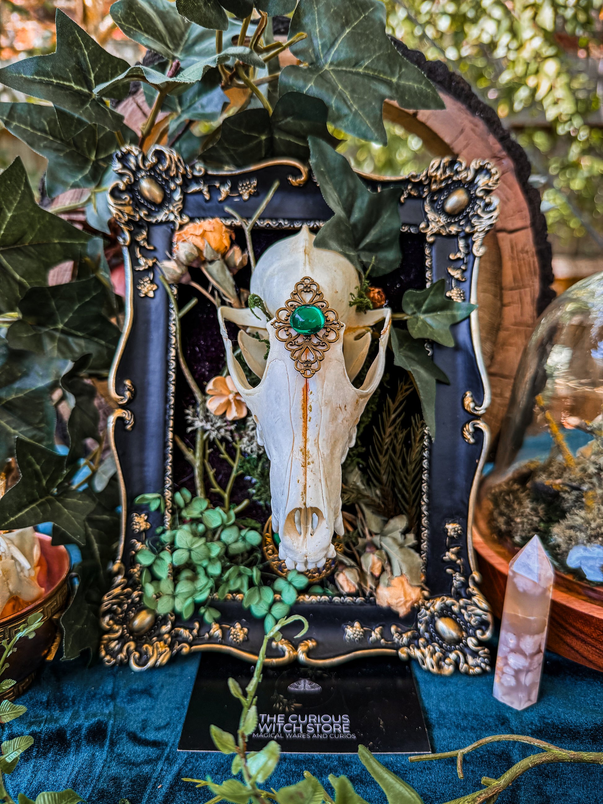Overgrown Fox Skull - Rose - The Curious Witch Store